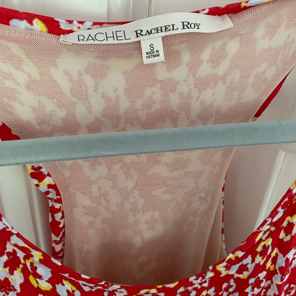 Rachel Rachel Roy stretchy red floral midi dress - Picture 2 of 5